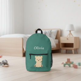 Mochila Impresa Personalized Kids' Backpack with Bear and Name 