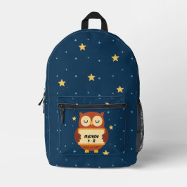 Mochila Impresa Personalized Kids Owl Backpack – Starry Night Name