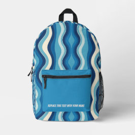 Mochila Impresa Personalized Wavy Stripe Backpack