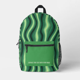 Mochila Impresa Personalized Wavy Stripe Backpack