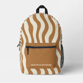 Mochila Impresa Personalized Wavy Stripe Backpack