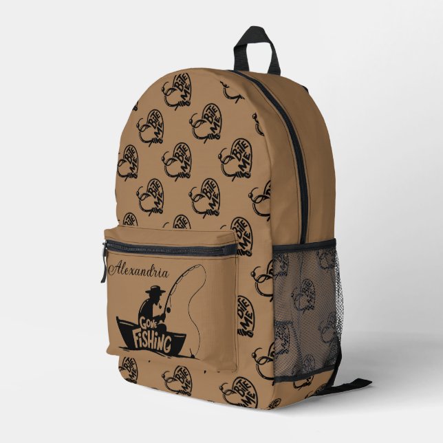Mochila Impresa Pesca a cuestas personalizada (Esquina derecha trasera )