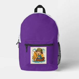 Mochila Impresa Pesca de pescador pequeño - Personalizado de pesca