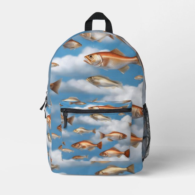 Mochila Impresa Pescado de lluvia (Anverso)