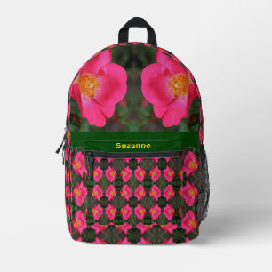 Mochila Impresa Pétalos rosados Floral personalizada