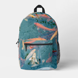 Mochila Impresa Pez Koi nadando en estanque