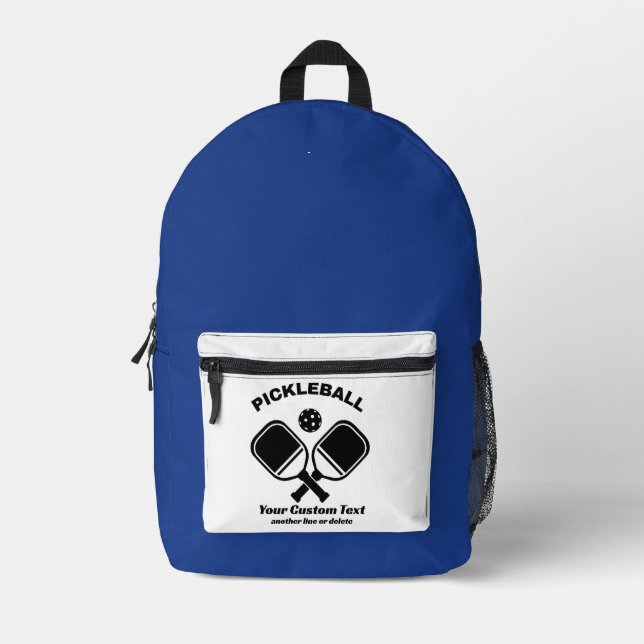 Mochila Impresa Pickleball Club Pickleball Paddle & Ball Custom Pr (Anverso)