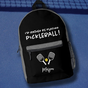 Mochila Impresa Pickleball Divertido Deportes Bonito Nombre Person