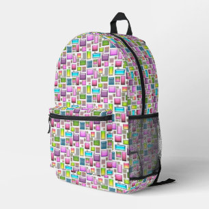 Mochila Impresa Piedras preciosas y madre de perlas