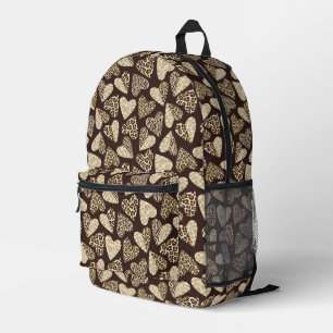 Mochila Impresa Piel animal con corazones