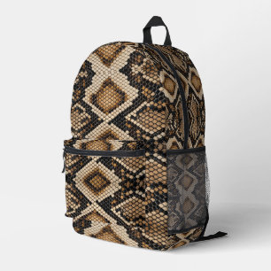Mochila Impresa Piel de Serpiente