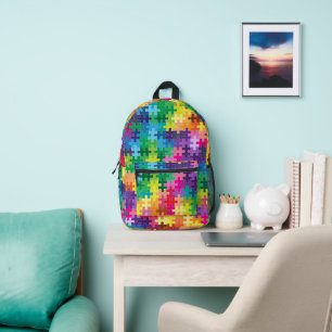 Mochila Impresa Piezas de rompecabezas