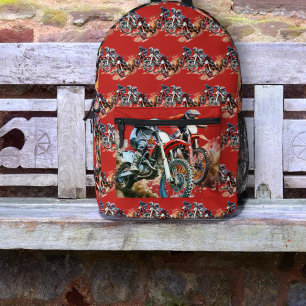 Mochila Impresa Pilotos de motocross en carreras de motocross