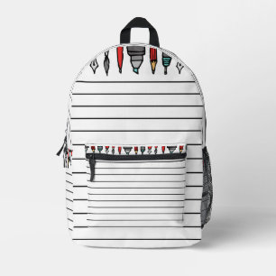Mochila Impresa Pinas, lápices y notas... ¡oh mi!
