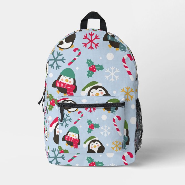 Mochila Impresa Pingüino navidad (Anverso)