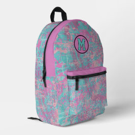 Mochila Impresa Pink and blue grunge shabby