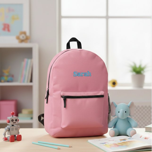 Mochila Impresa  Pink Backpack for Her - Custom Name Design (Subido por el creador)