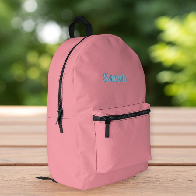 Mochila Impresa  Pink Backpack for Her - Custom Name Design (Subido por el creador)