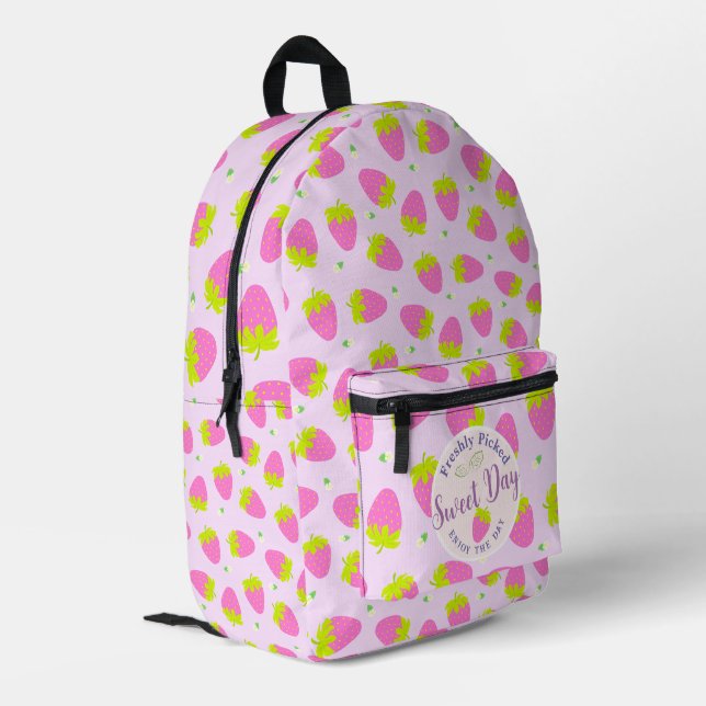 Mochila Impresa Pink de fresa (Esquina izquierda trasera)