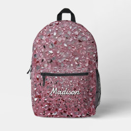 Mochila Impresa Pink Elegant Simulated Shimmering Particles Effect