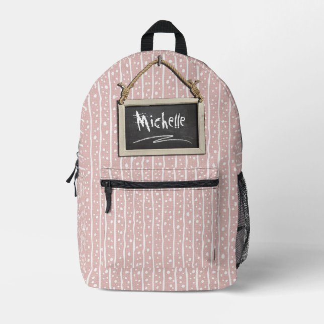 Mochila Impresa Pink ID397 del tablero de calibre colgante (Anverso)