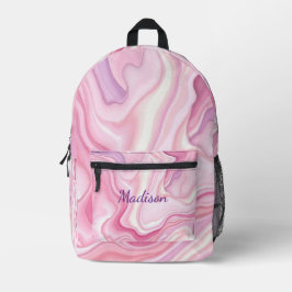 Mochila Impresa Pink Liquid Abstract Design