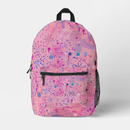 Mochila Impresa Pink Party Maximalist Art