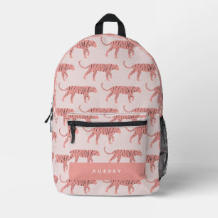 Mochila Impresa Pink Tiger Pattern Pink