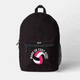 Mochila Impresa Pink Volleyball Backpack Team Number School Player