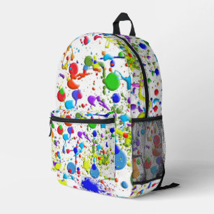 Mochila Impresa Pintar salpicaduras en blanco