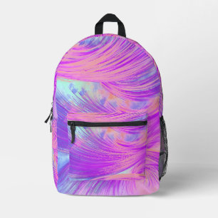 Mochila Impresa Pintas abstractas de estilo Púrpura rosa