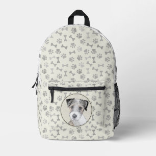 Mochila Impresa Pintura Áspera de Russell Terrier - Arte Original 