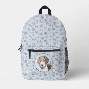 Mochila Impresa Pintura Beagle - Arte Perro Original Cuto
