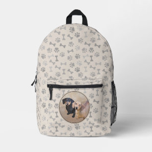 Mochila Impresa Pintura Dachshund (suave) - Arte Perro Original