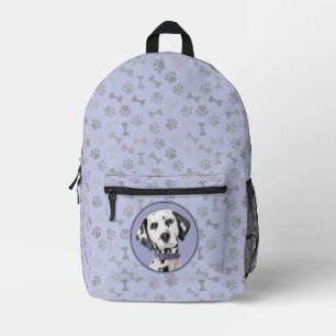 Mochila Impresa Pintura dálmata - Arte de perro original