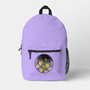 Mochila Impresa Pintura de Aquilegia azul de Colorado - Arte origi