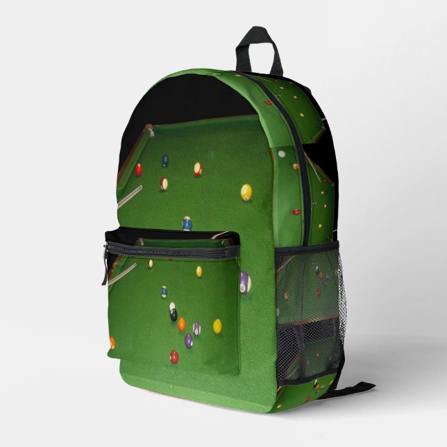 Mochila Impresa Pintura De Baloncesto Con Bolas Y Cubos, (Esquina derecha trasera )