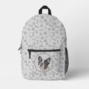 Mochila Impresa Pintura de Bulldog francés (Brindle Pied) - Arte d