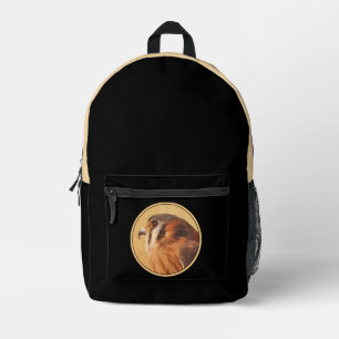 Mochila Impresa Pintura de cernícalo estadounidense - Arte de pája