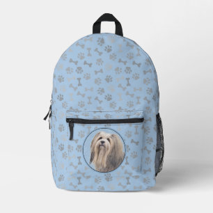Mochila Impresa Pintura de Havanés (Plata) - Arte de Perro Origina
