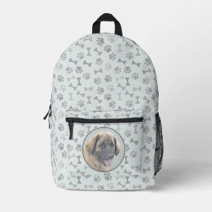 Mochila Impresa Pintura de Leonberger - Arte de Perro Original.