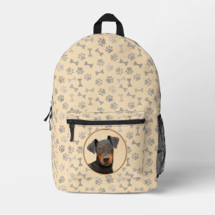 Mochila Impresa Pintura de Manchester Terrier Arte Animal Original