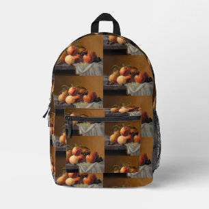 Mochila Impresa Pintura de Naturaleza Muerta de Frutas con Melocot