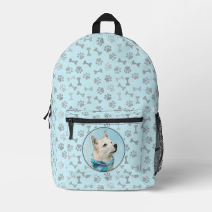 Mochila Impresa Pintura de Norwegian Buhund - Arte de perro origin