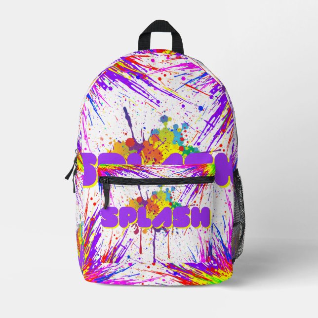 Mochila Impresa pintura de salpicadura (Anverso)