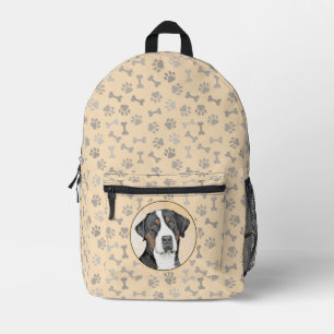 Mochila Impresa Pintura del perro de montaña suizo grande - Arte o