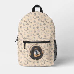 Mochila Impresa Pintura tibetana de escaramuzas - Arte de perros o