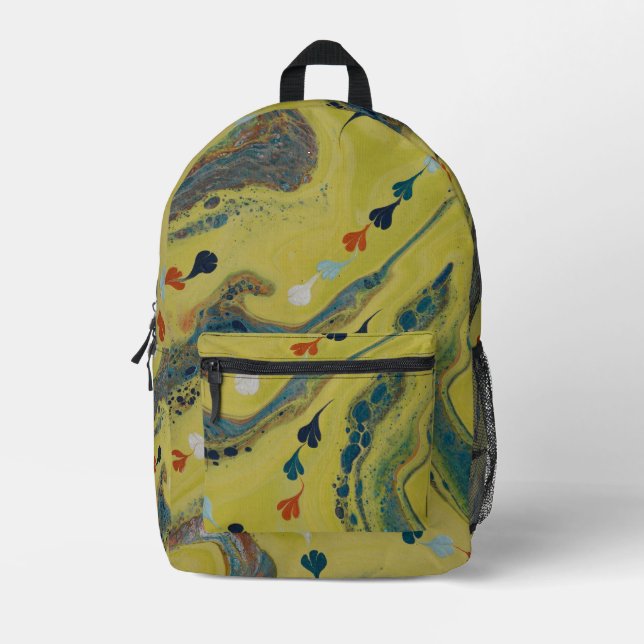 Mochila Impresa Pistas Lime (Anverso)