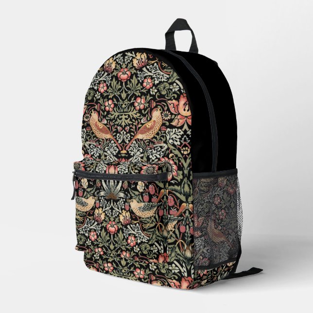 Mochila Impresa PixDezines William Morris Strawberry Thief (Esquina derecha trasera )