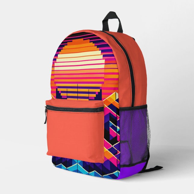 Mochila Impresa Pixel Sunset (Esquina derecha trasera )